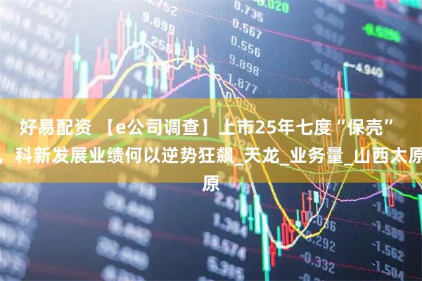好易配资 【e公司调查】上市25年七度“保壳” ,科新发展业绩何以逆势狂飙_天龙_业务量_山西太原