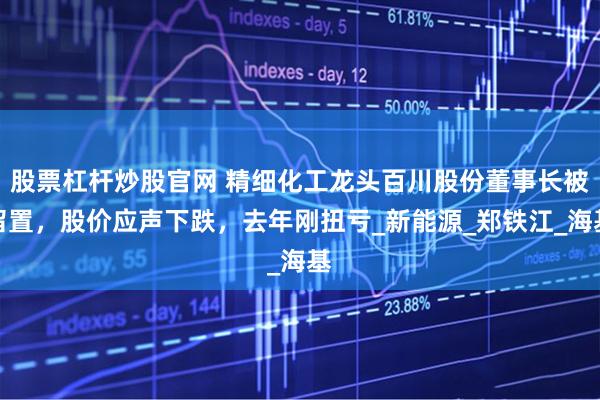 股票杠杆炒股官网 精细化工龙头百川股份董事长被留置，股价应声下跌，去年刚扭亏_新能源_郑铁江_海基